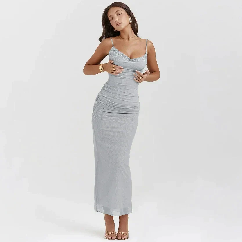 POSTO BODYCON MAXI Dress with STRAPS - Image 6