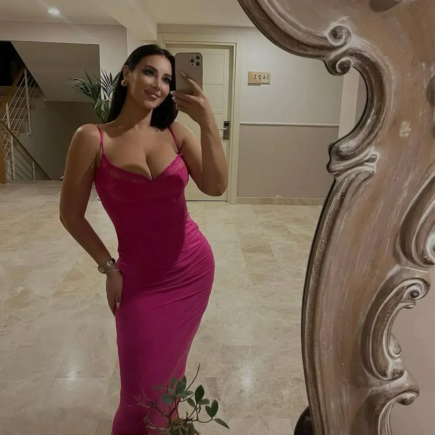 POSTO BODYCON MAXI Dress with STRAPS - Image 9