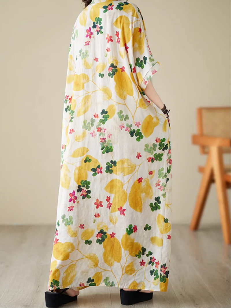 Sunset Serenad Pattern Beach Kaftan Dress - Image 4