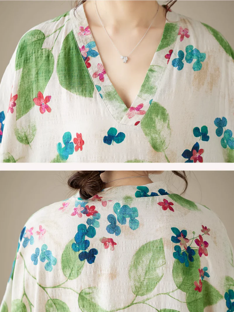 Sunset Serenad Pattern Beach Kaftan Dress - Image 6
