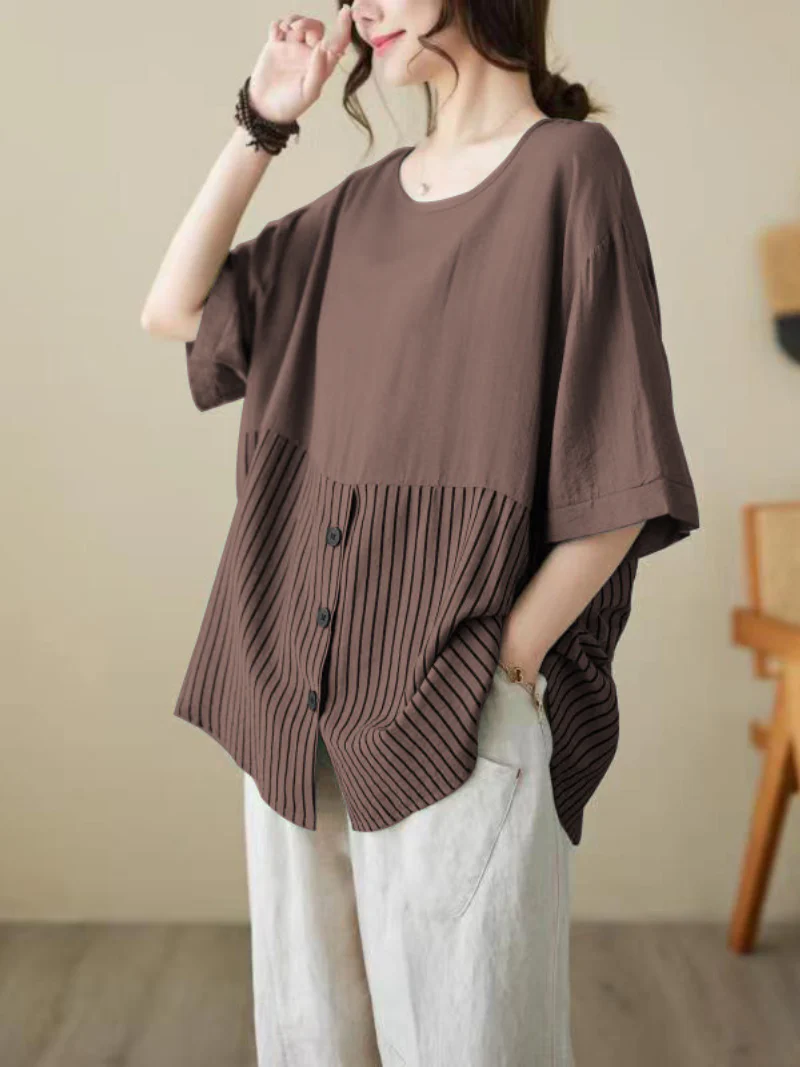 Sunshine Haven Graceful Striped Tops - Image 10
