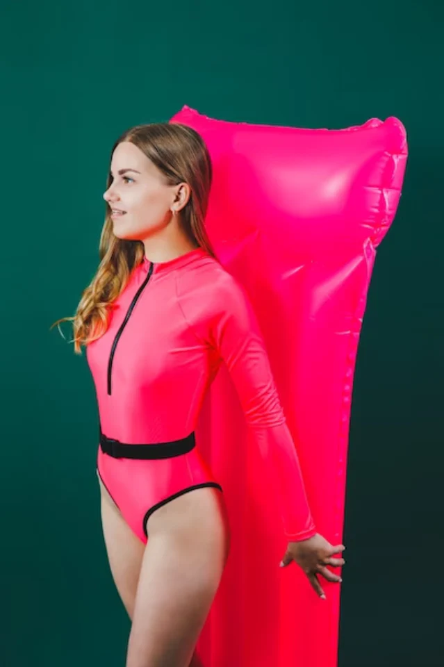 Surf-Up Neon Belted Swimsuit - Image 5