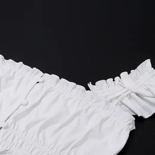 WHITE PLEATED TOP and Mini Skirt SET - Image 9