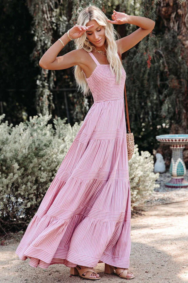 Swing Pleated Maxi Boho Dress - Image 13