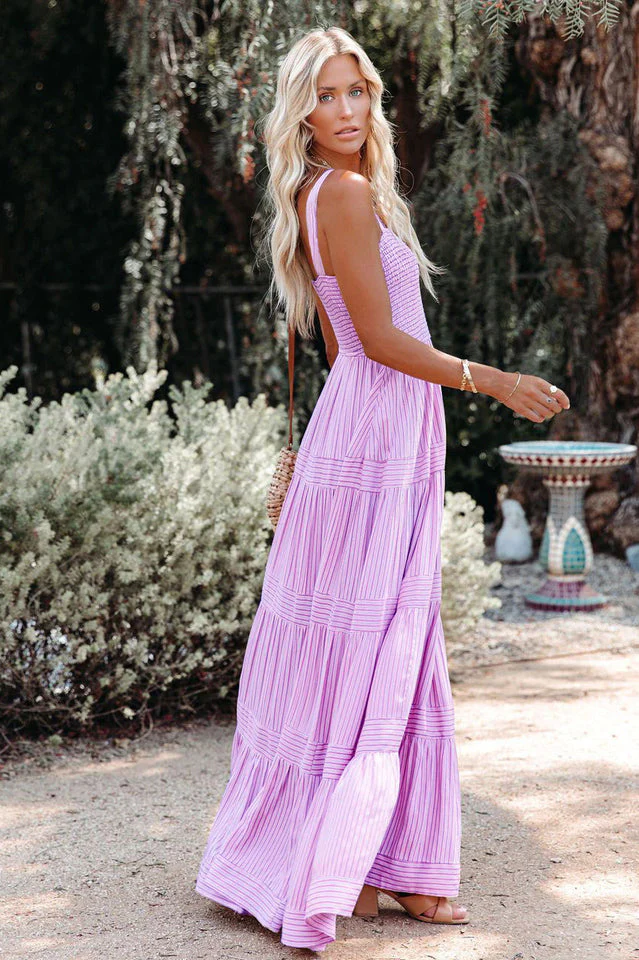Swing Pleated Maxi Boho Dress - Image 16
