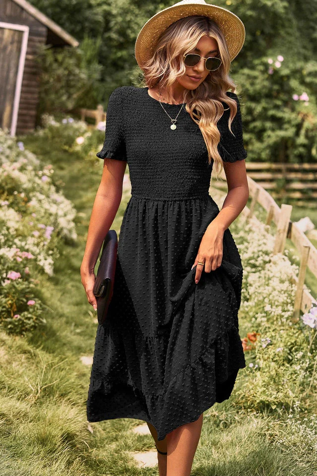 Swiss Dot Ruffle Hem Dress - Image 27