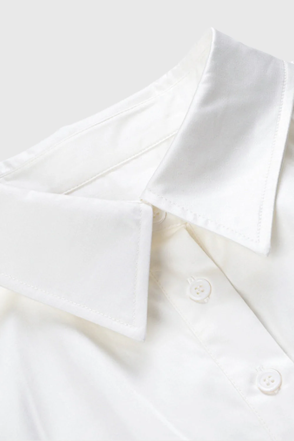 Tailored Shirt with Adjustable Waist - White - Image 3