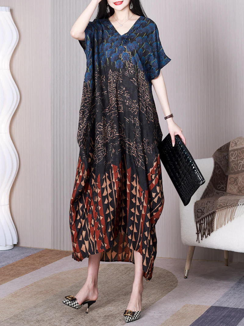 Take My Soul V-neck Middle Waist A-line Dress - Image 2