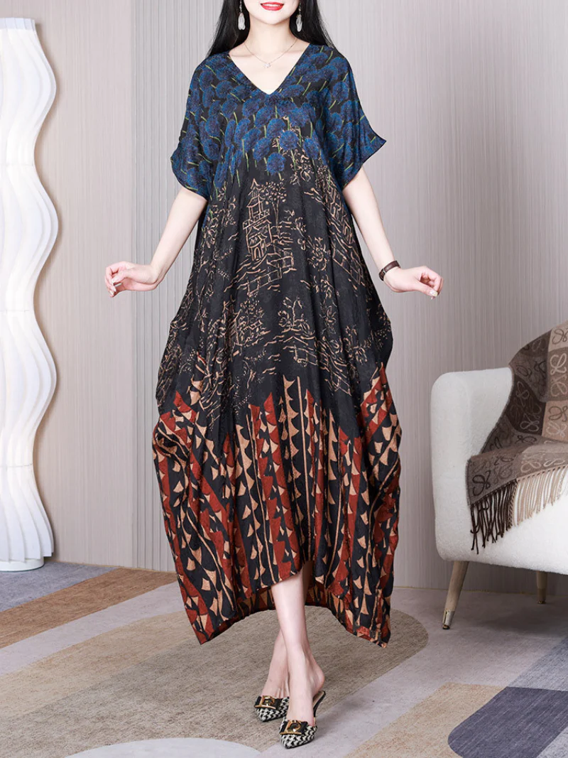 Take My Soul V-neck Middle Waist A-line Dress - Image 4