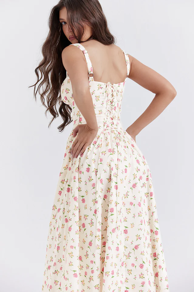 Tatiana Rose Print Midi Sundress - Image 10