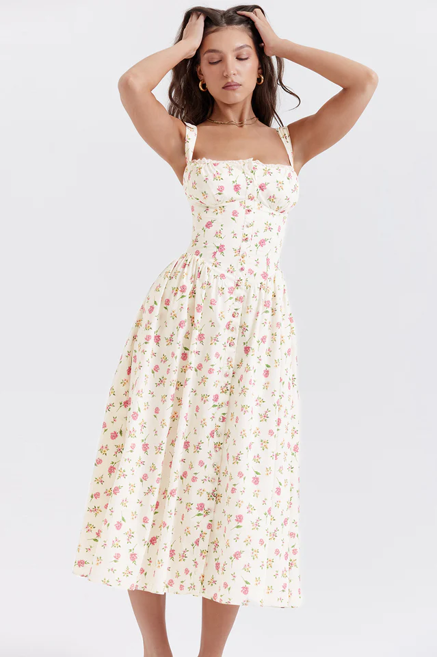 Tatiana Rose Print Midi Sundress - Image 5