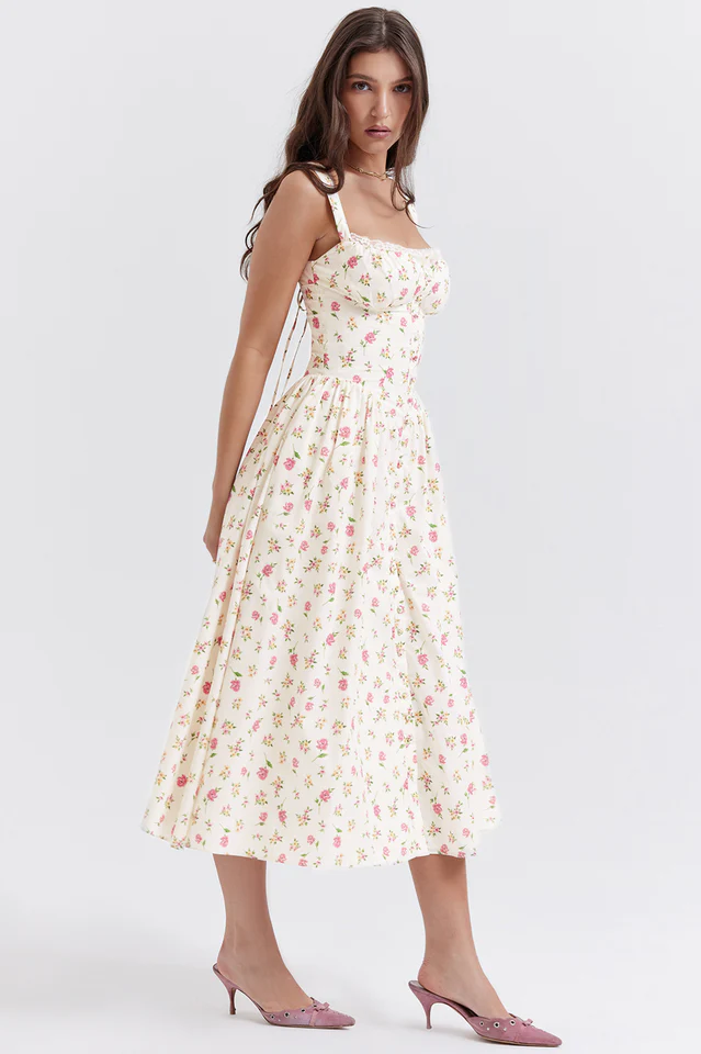 Tatiana Rose Print Midi Sundress - Image 7