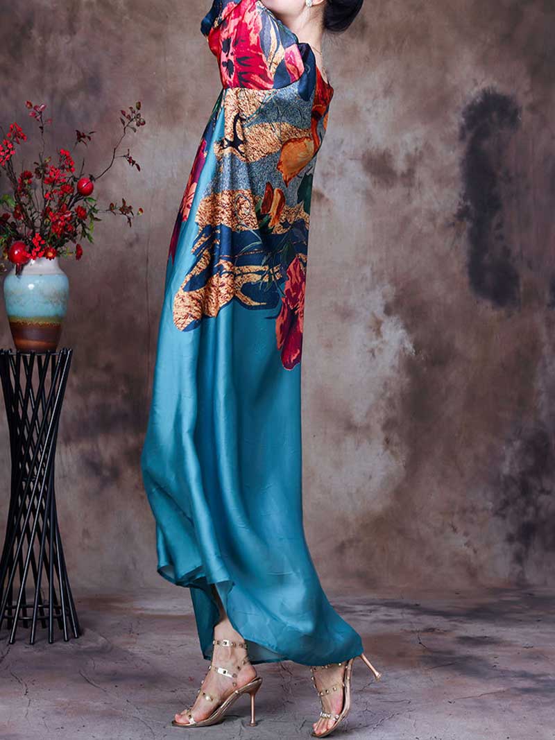 The Lazy Song Printing Maxi Dress - Image 9