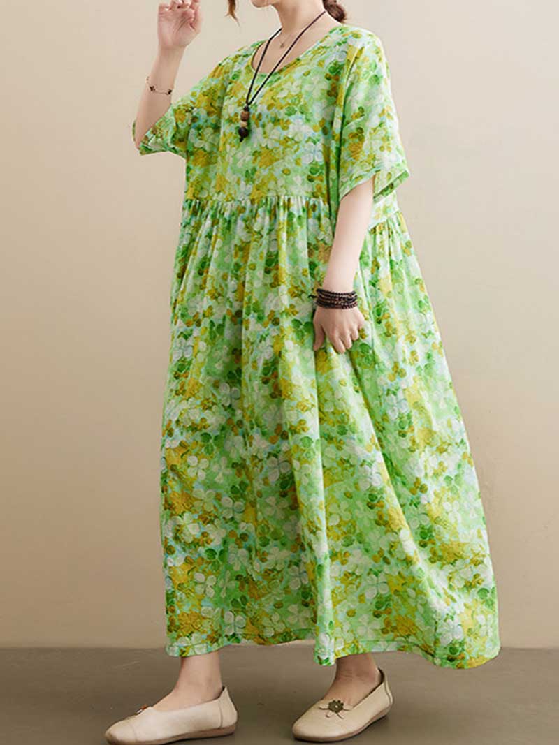 The Leader Floral Printed Smock Dress - Image 4