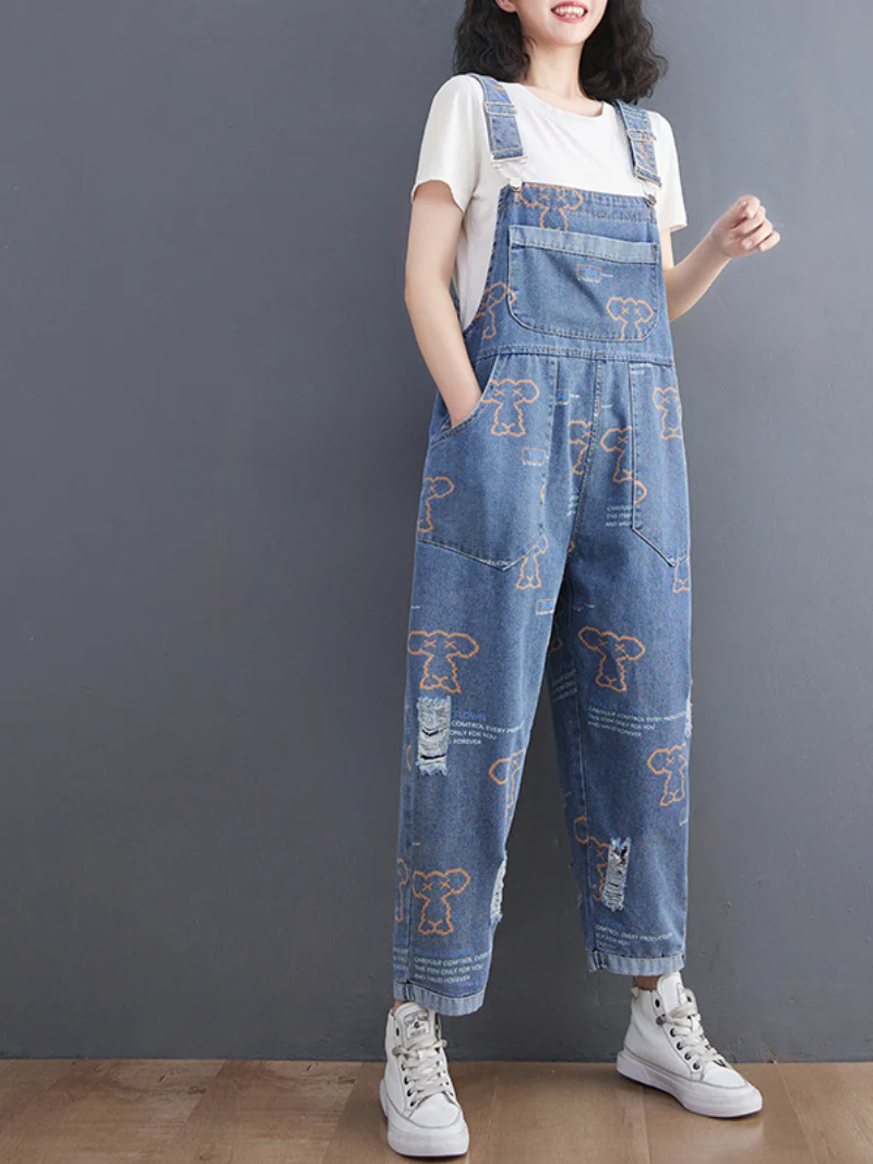The Love Me Denim High Waist Romper - Image 3