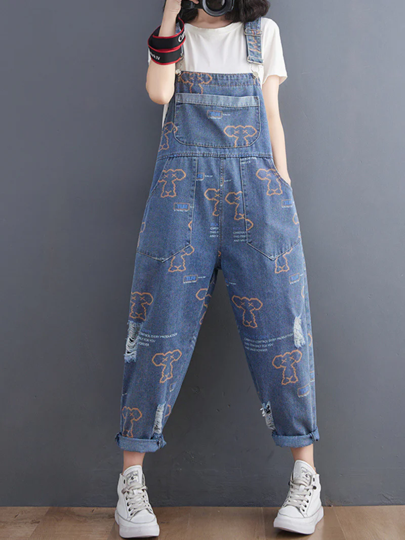 The Love Me Denim High Waist Romper - Image 5