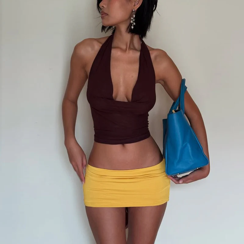 Thong-Style High-Waisted Short Skirt Set - Image 2