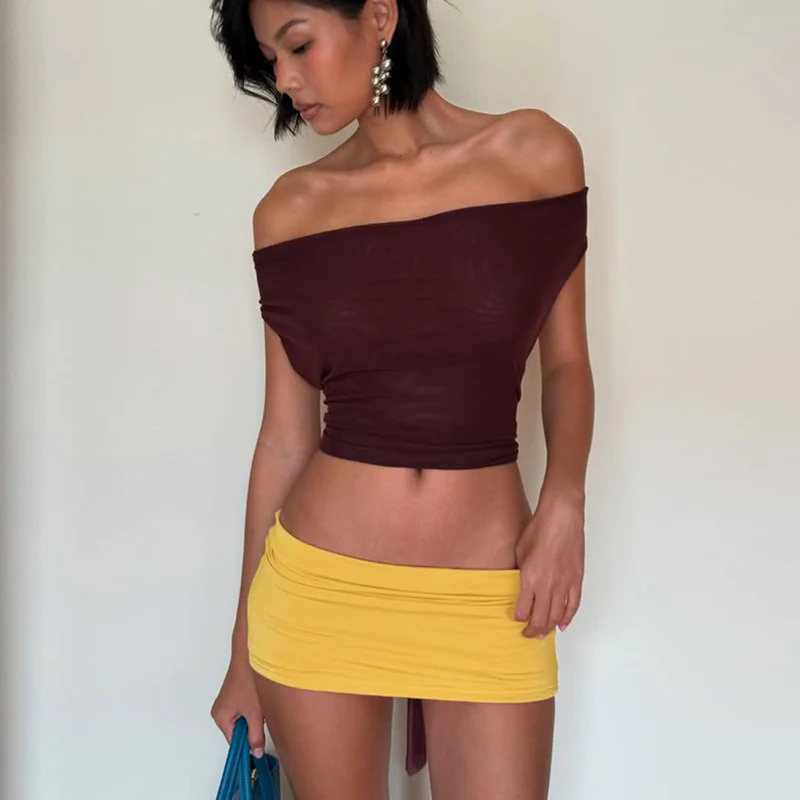 Thong-Style High-Waisted Short Skirt Set - Image 4