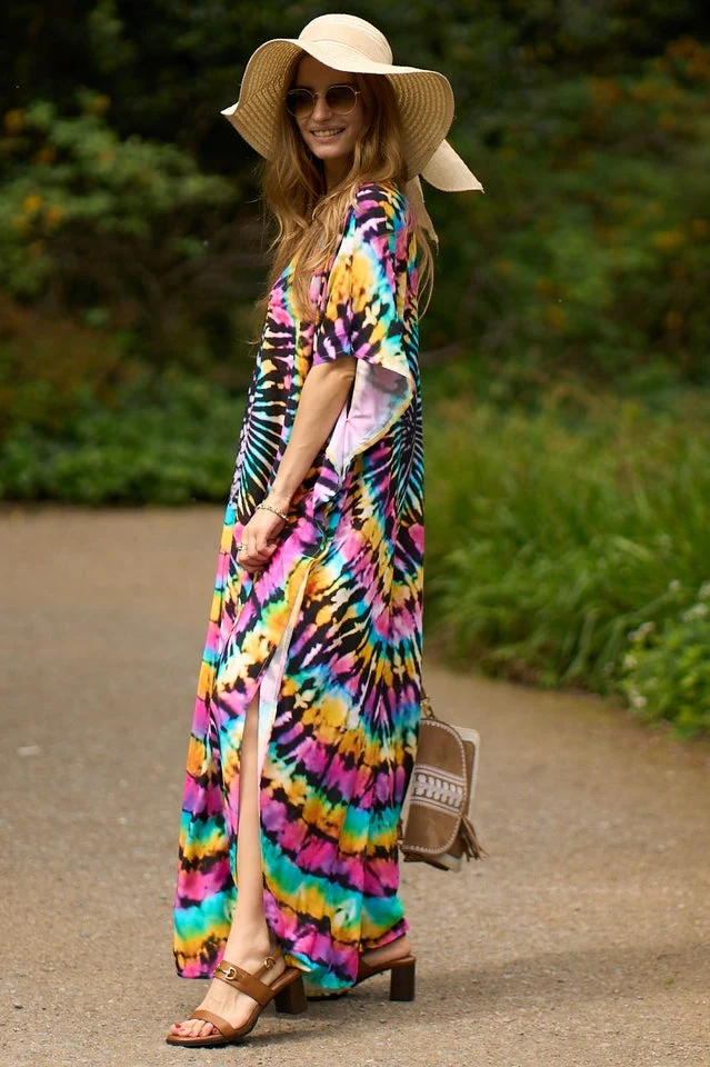 Tie Dye Cover Up Dress (11 Colors) - Image 17