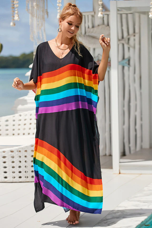 Tie Dye Cover Up Dress (18 Colors) - Image 28