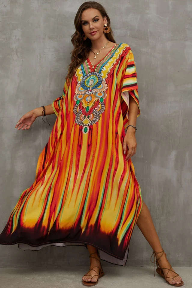 Tie Dye Cover Up Dress (19 Colors) - Image 17