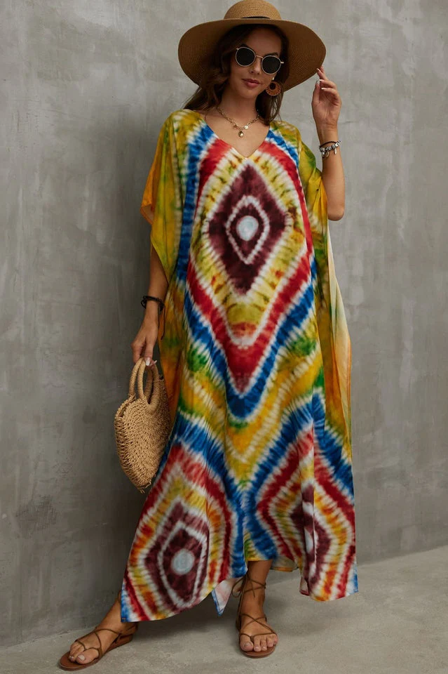Tie Dye Cover Up Dress (19 Colors) - Image 26