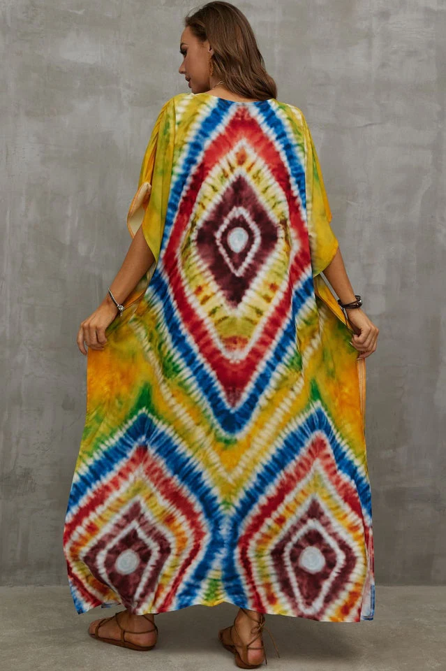 Tie Dye Cover Up Dress (19 Colors) - Image 27