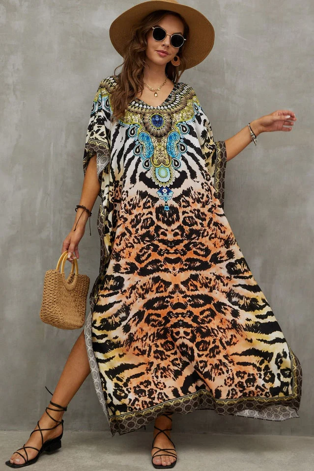Tie Dye Cover Up Dress (19 Colors) - Image 30