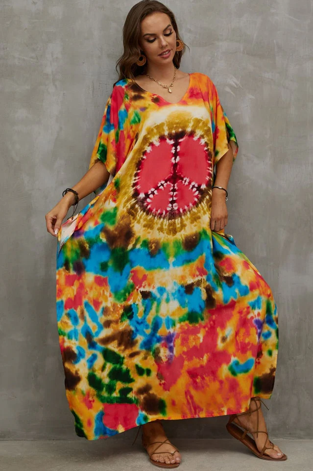Tie Dye Cover Up Dress (19 Colors) - Image 32