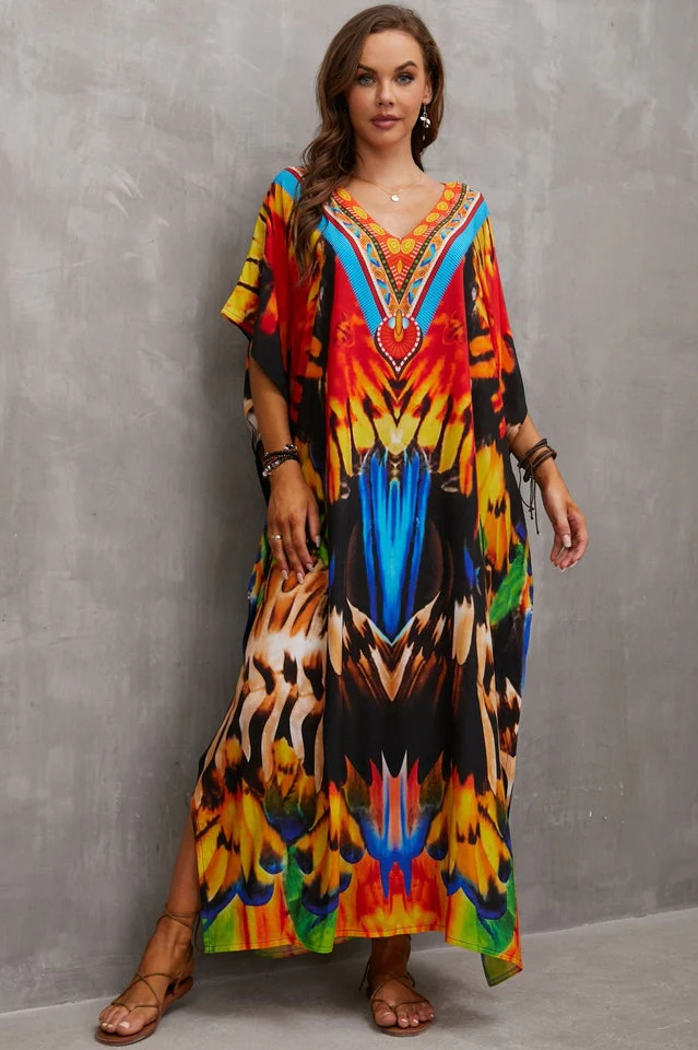 Tie Dye Cover Up Dress (19 Colors) - Image 34