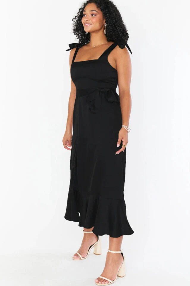 Tie Shoulder Boho Midi Dress - Image 10