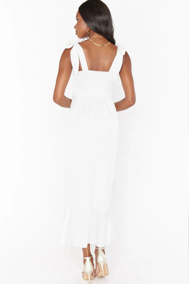 Tie Shoulder Boho Midi Dress - Image 16