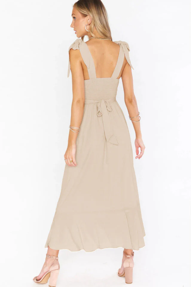 Tie Shoulder Boho Midi Dress - Image 21