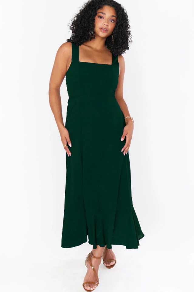Tie Shoulder Boho Midi Dress - Image 47