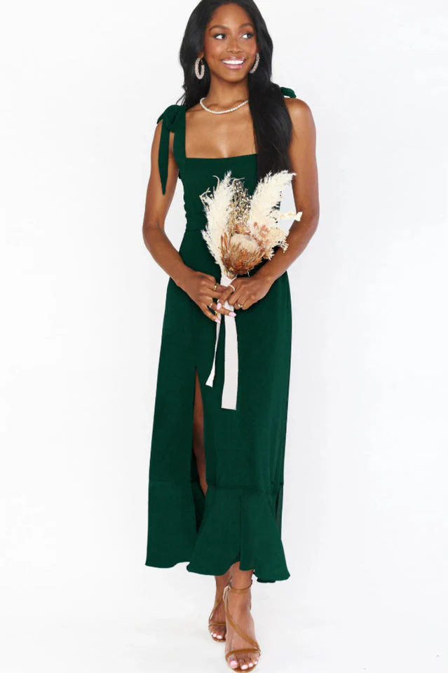 Tie Shoulder Boho Midi Dress - Image 48