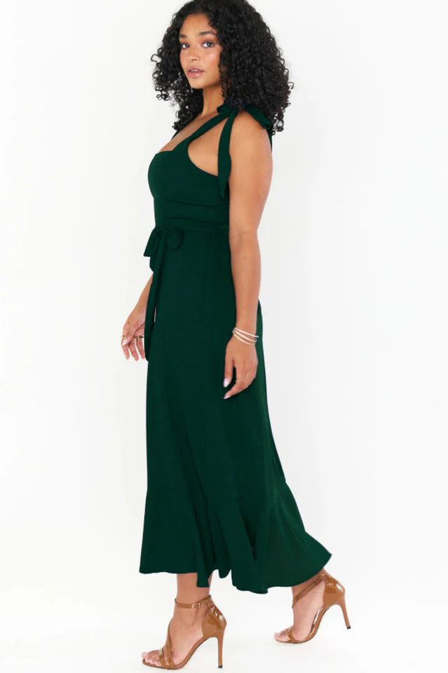 Tie Shoulder Boho Midi Dress - Image 50