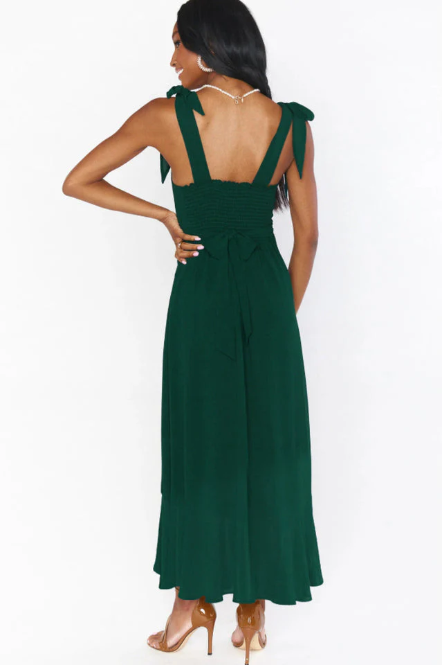 Tie Shoulder Boho Midi Dress - Image 51