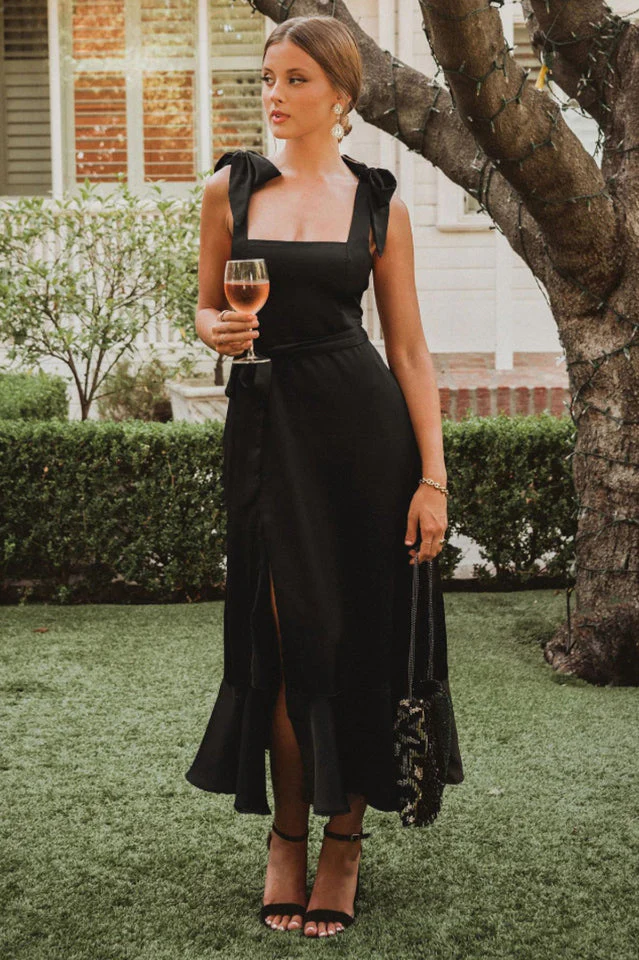 Tie Shoulder Boho Midi Dress - Image 7