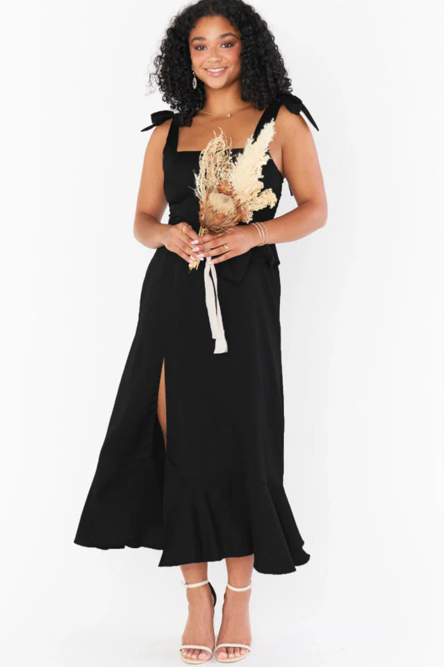 Tie Shoulder Boho Midi Dress - Image 8