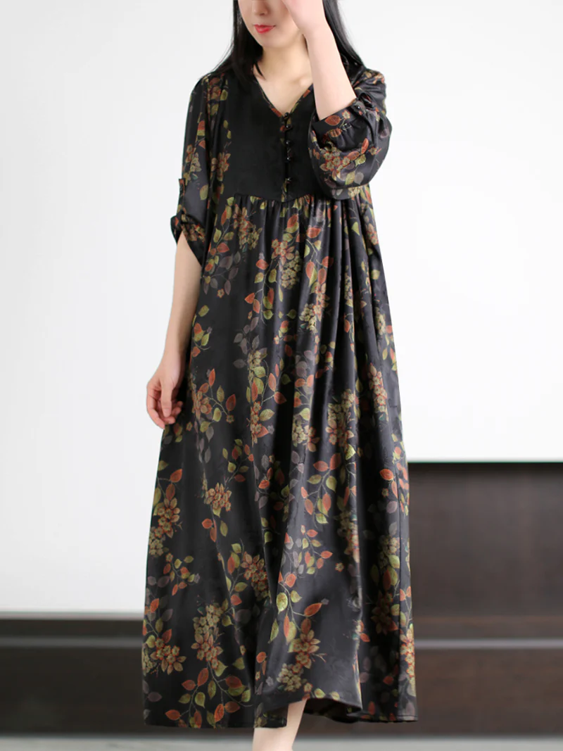 Time Will Change Loose V-neck A-line Dress - Image 2