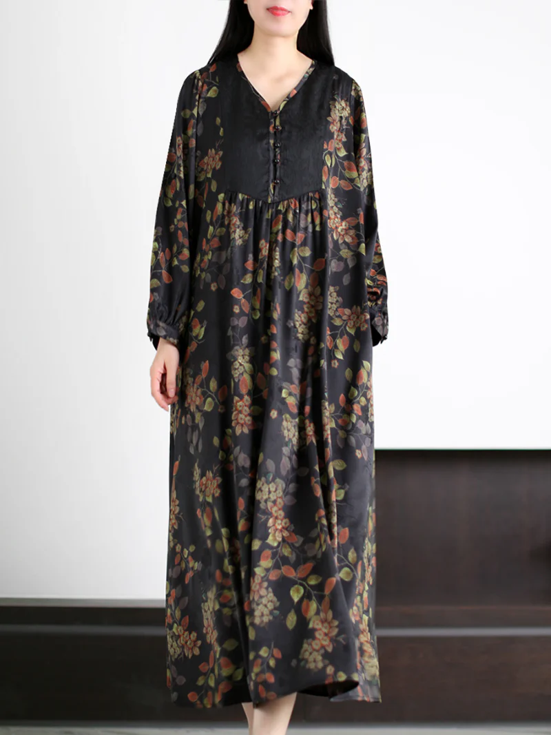 Time Will Change Loose V-neck A-line Dress - Image 4