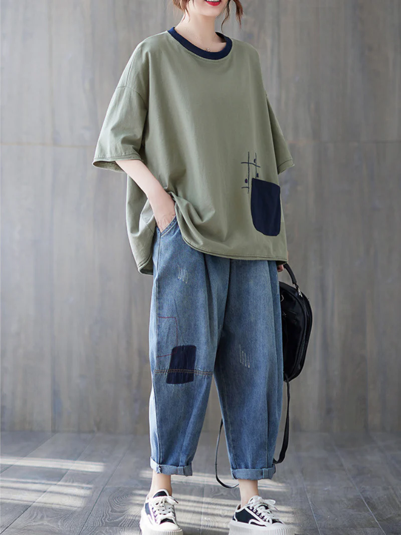 Time Will Come Loose Round Neck Top - Image 7