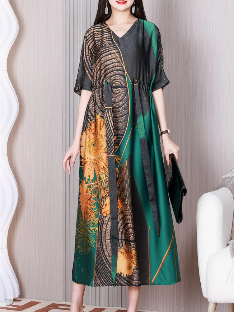Time Will Come V-neck A-line Dress - Image 3