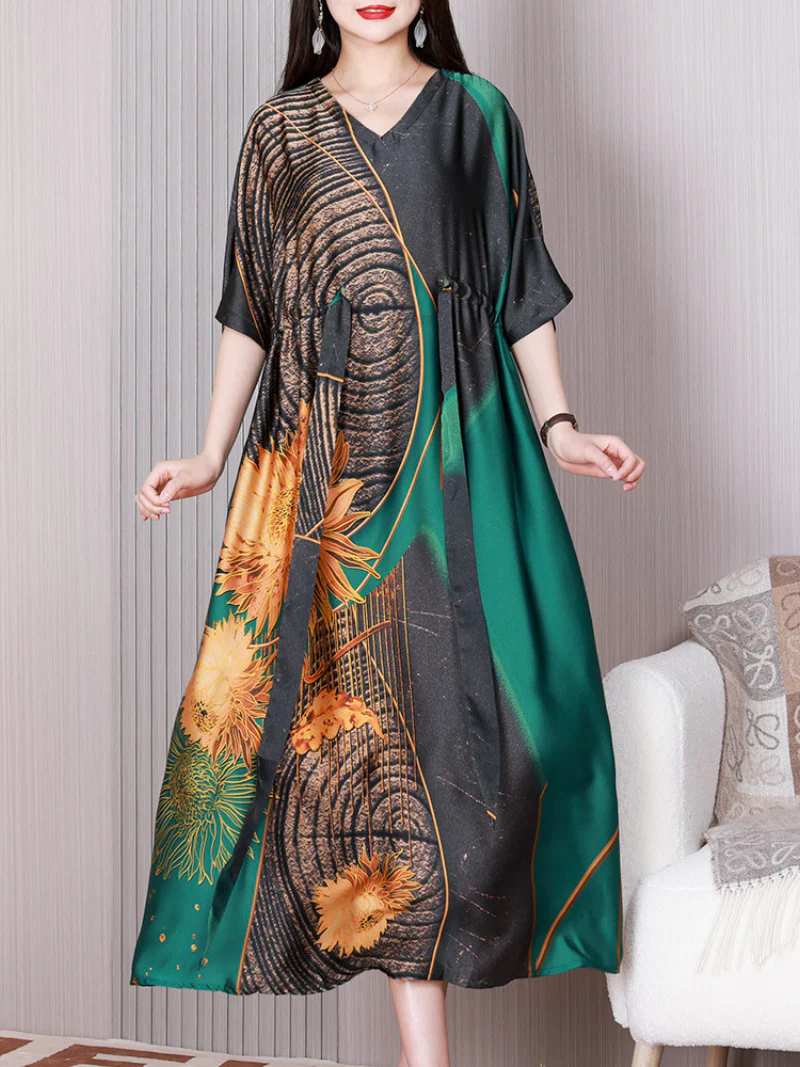 Time Will Come V-neck A-line Dress - Image 4