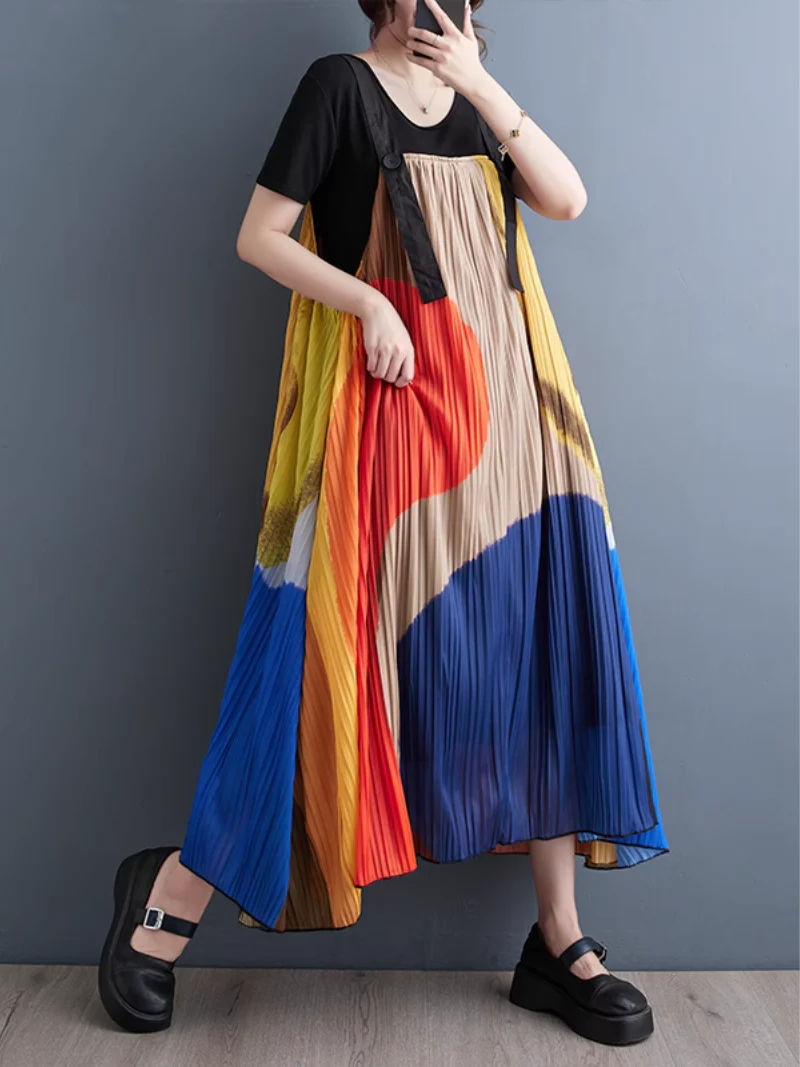 Timeless Style Loose Large Size Salopette Dress - Image 6