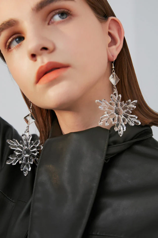 Transparent Snow Earrings - Image 2