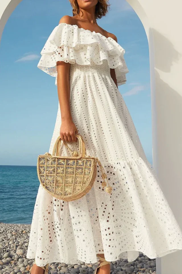 Tulum Off Shoulder Eyelet Dress - Image 10