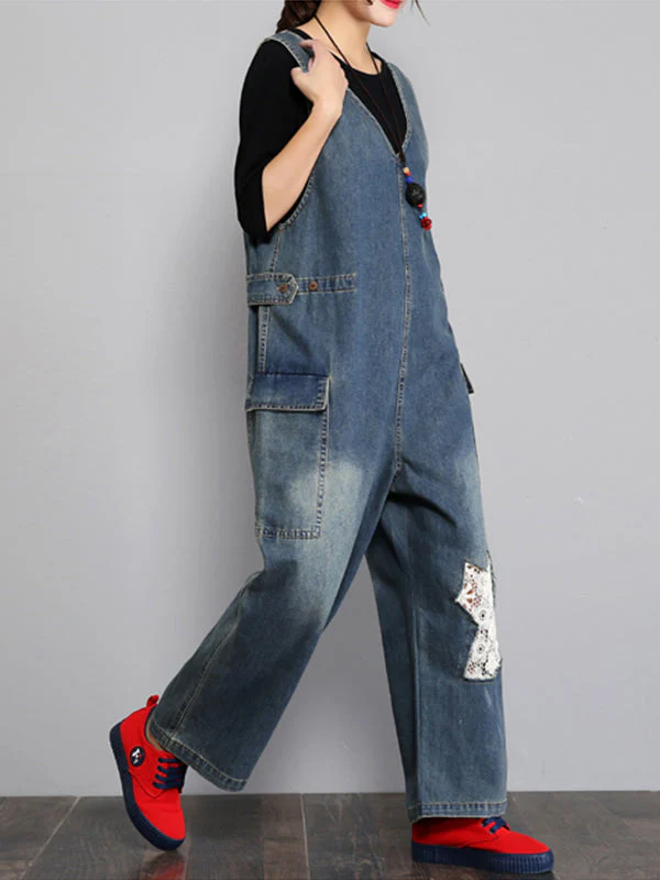 Twill Patched Overall Dungarees (USA ONLY) - Image 2