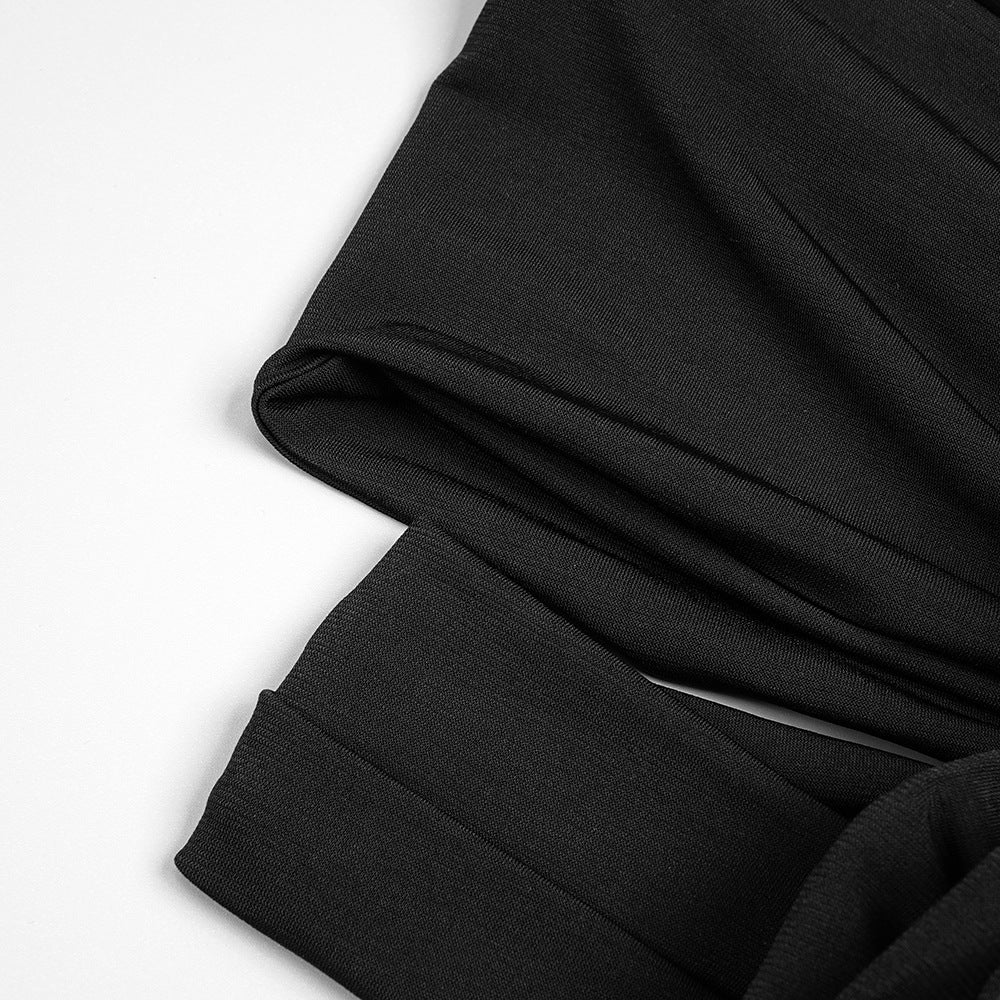 HANAE Black CUT Out TOP and FLARED PANTS with ROSE BOWS SET - Image 9