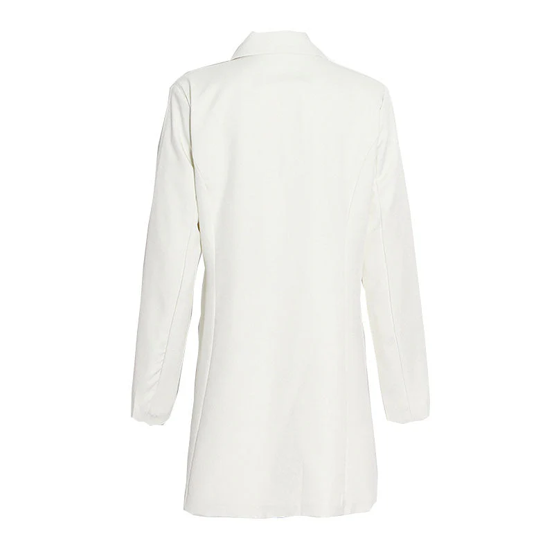 Unique Side Bow Tie Single Breasted Lapel Collar Mini Blazer Dress - Image 2
